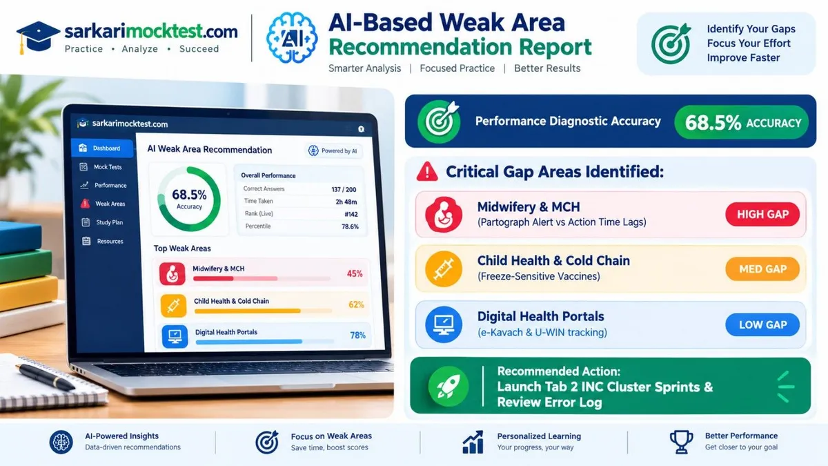 UPSSSC ANM Mock Test 2027 ai weak are report recommendtion