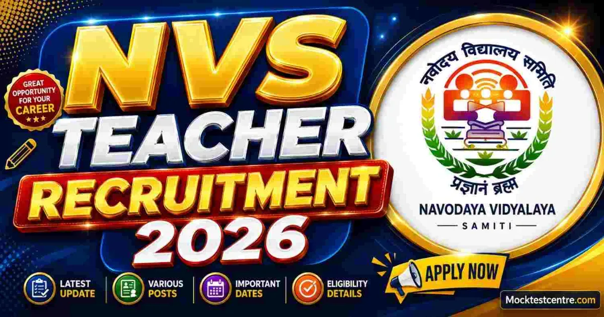 NVS Teacher Recruitment 2026
