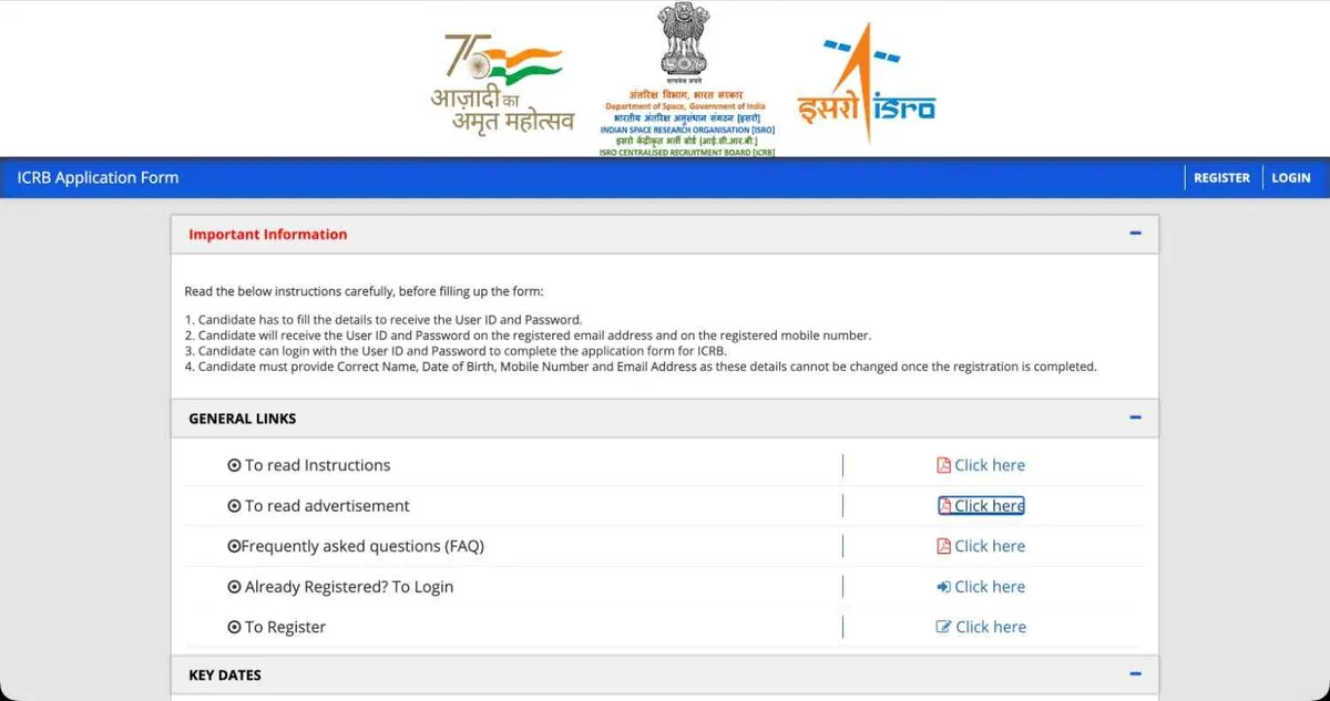 ISRO Vacancy 2026