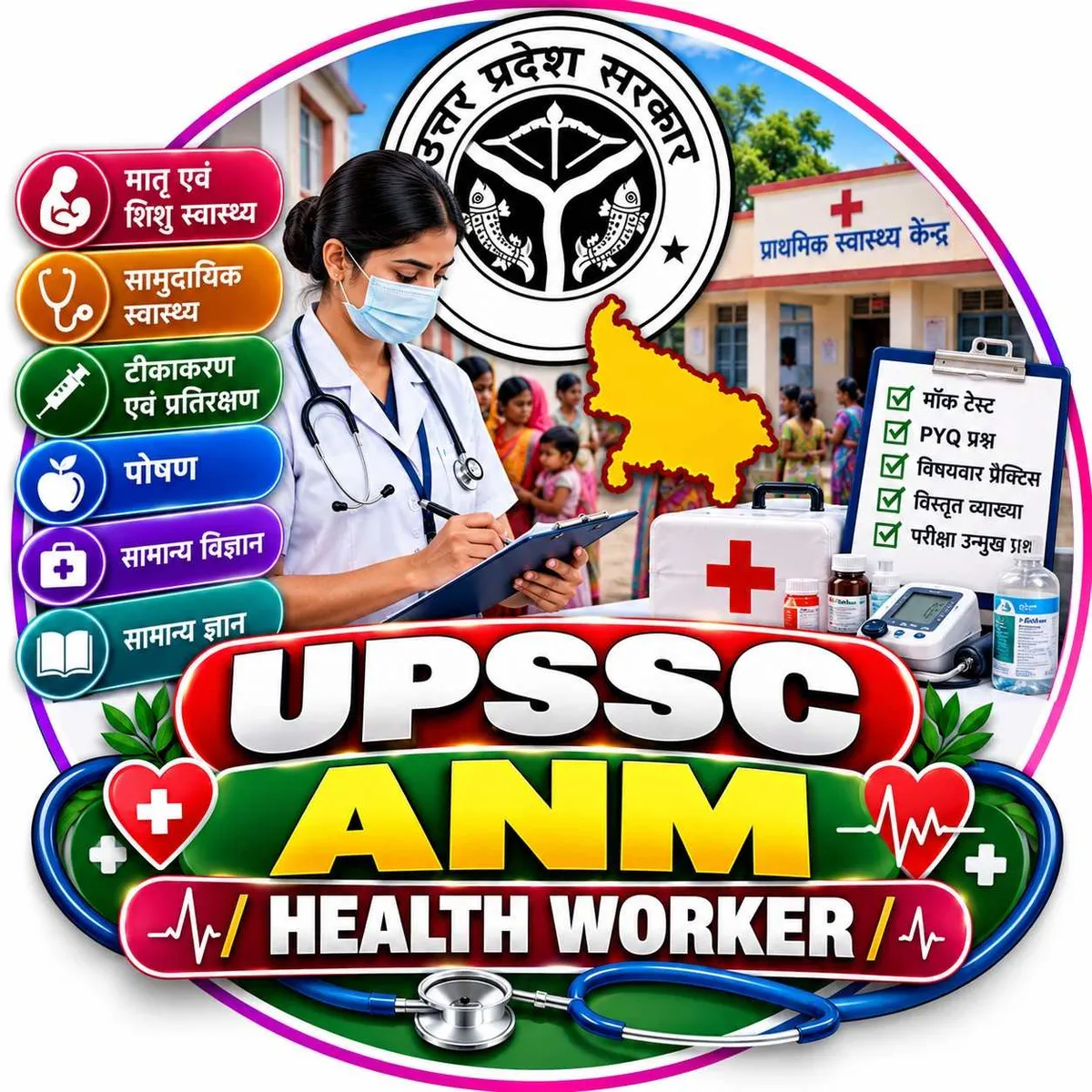 UPSSSC ANM (Auxiliary Nurse Midwife) Health Worker 2027