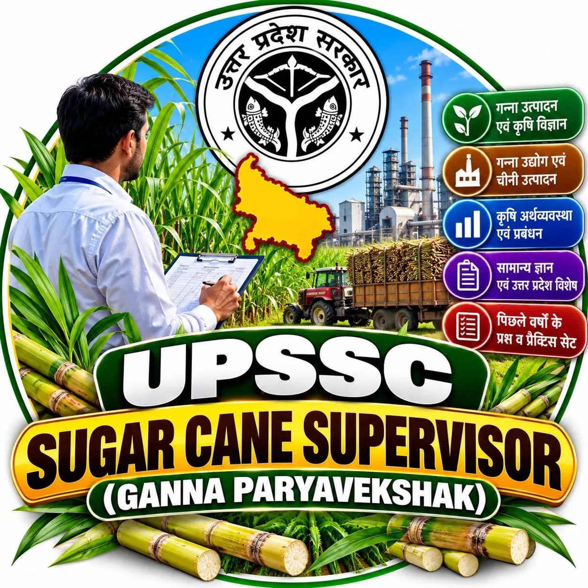 UPSSSC Sugar Cane Supervisor (Ganna Paryavekshak) 2027